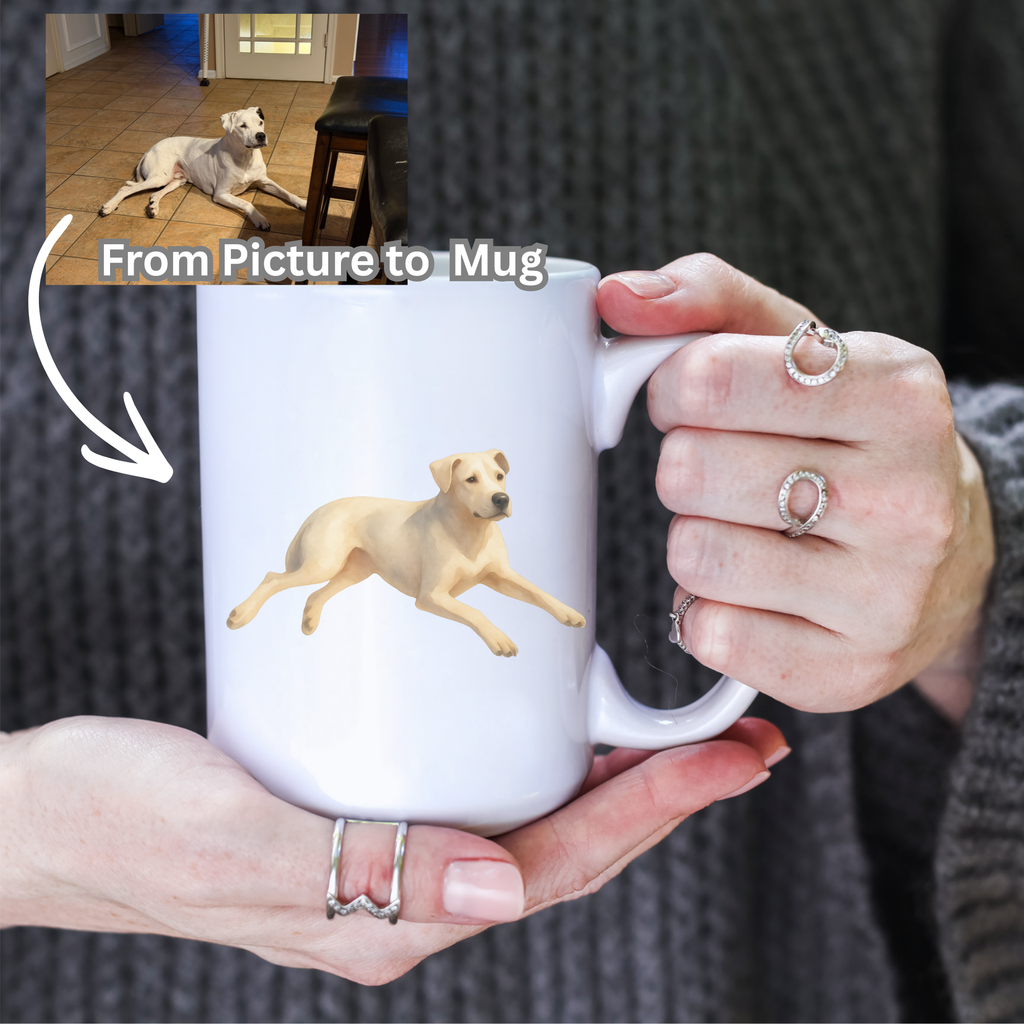 Custom Personalized Mug – Watercolor Pet Mug