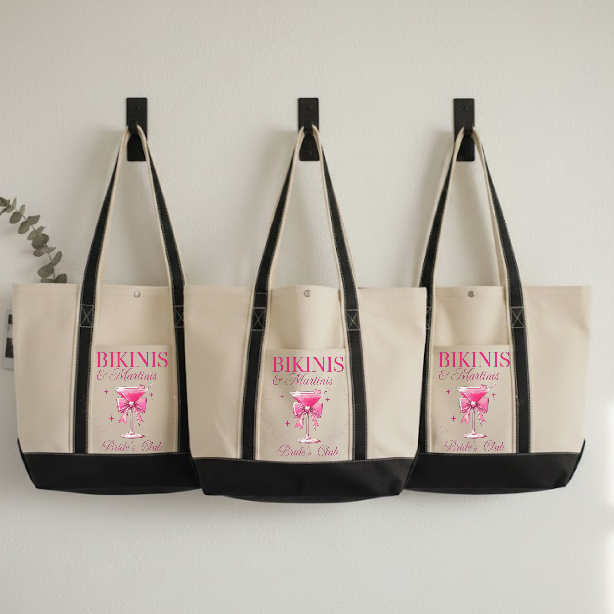 Personalized Tote Bag – Bikinis and Martinis Bachelorette Tote
