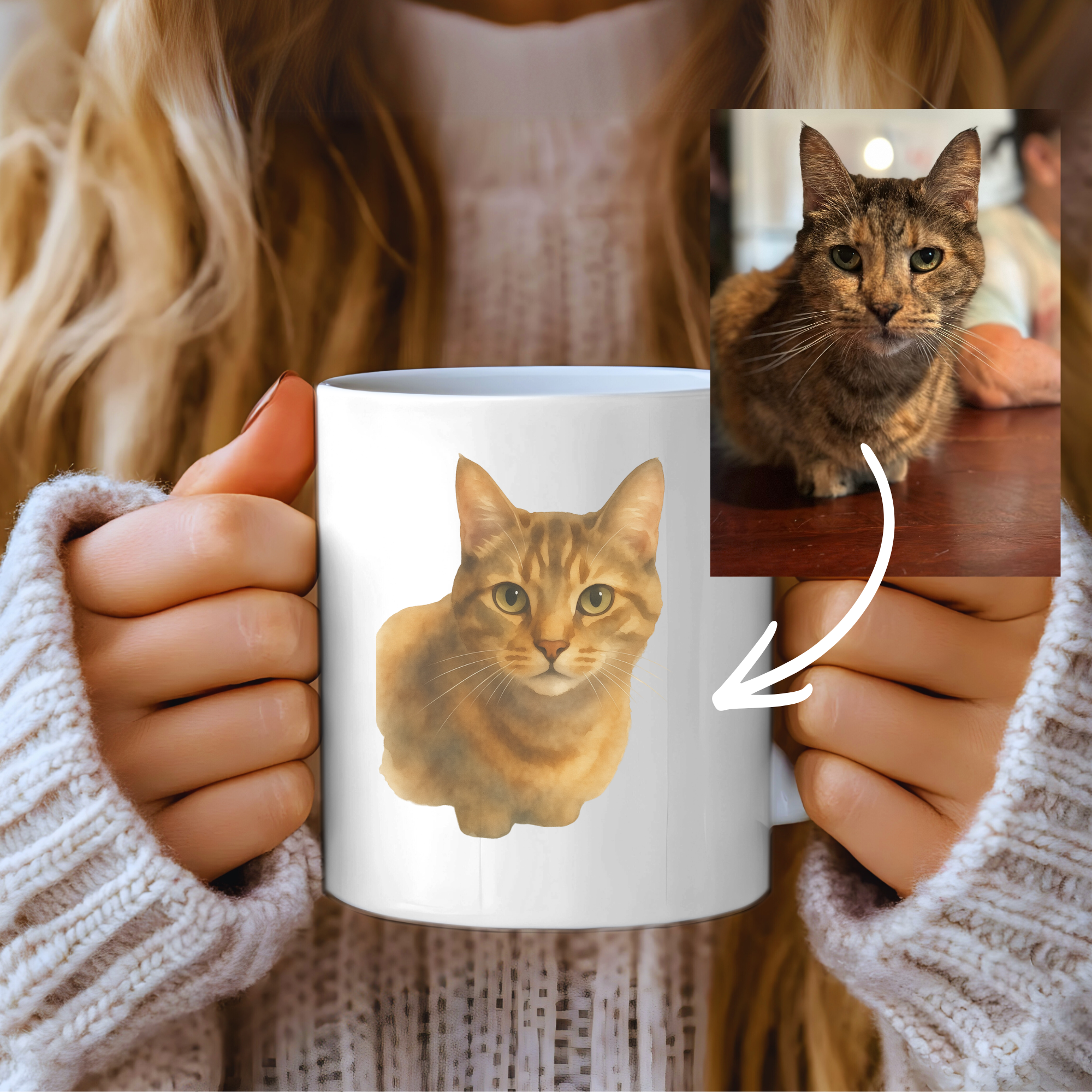 Custom Personalized Mug – Watercolor Pet Mug