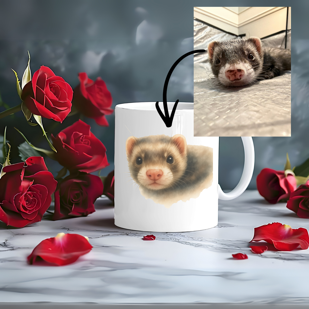 Custom Personalized Mug – Watercolor Pet Mug