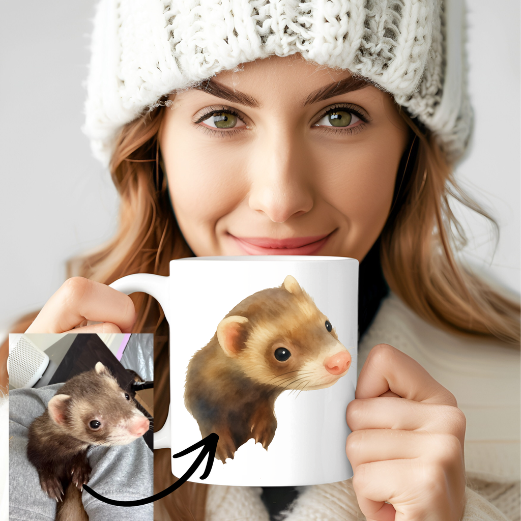 Custom Personalized Mug – Watercolor Pet Mug