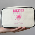 Personalized Bridesmaid Makeup Bag – Martinis & Bikinis Canvas Cosmetic Bag