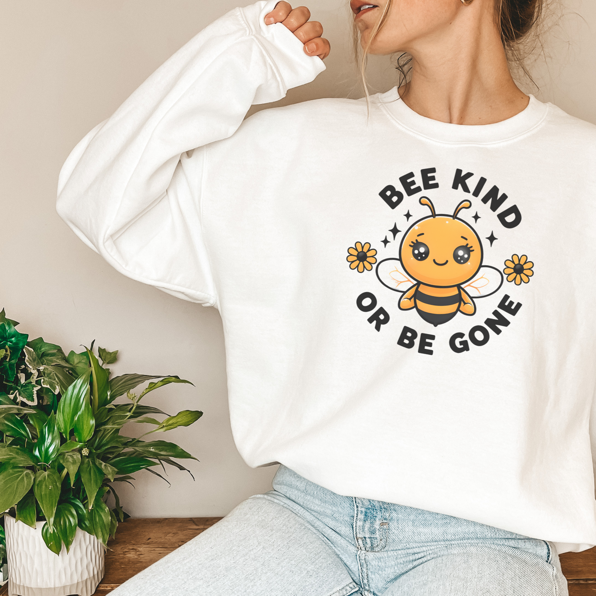 Be Kind or Bee Gone Sweatshirt - Funny Sweatshirt Gift For Bee Lovers