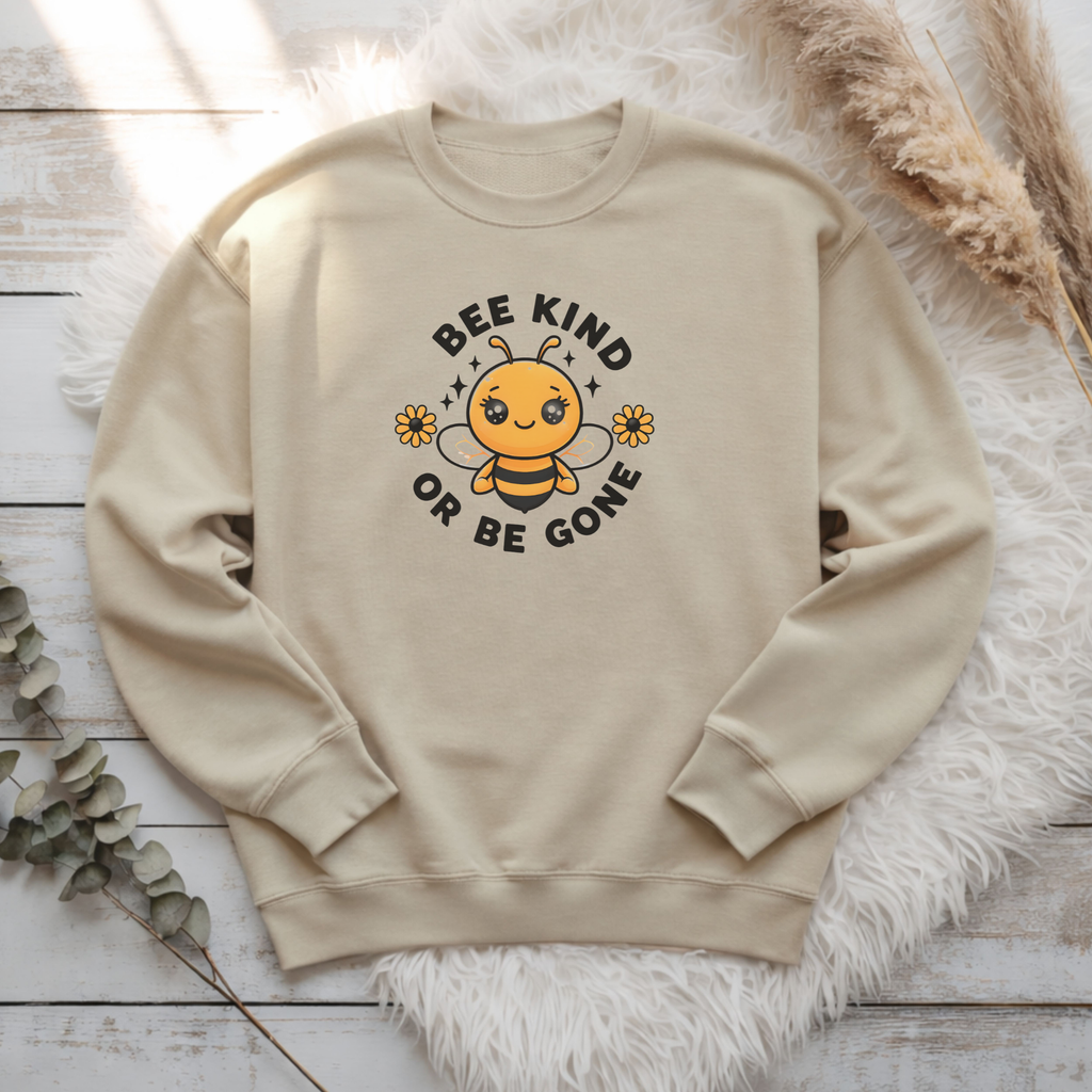 Be Kind or Bee Gone Sweatshirt - Funny Sweatshirt Gift For Bee Lovers