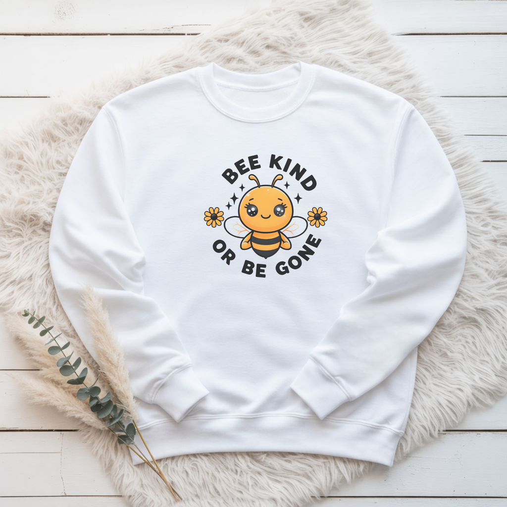 Be Kind or Bee Gone Sweatshirt - Funny Sweatshirt Gift For Bee Lovers